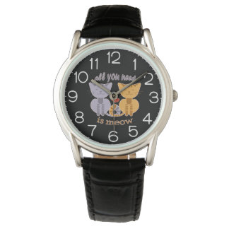 Alles was du brauchst sind Miau-Valentinskatzen Armbanduhr