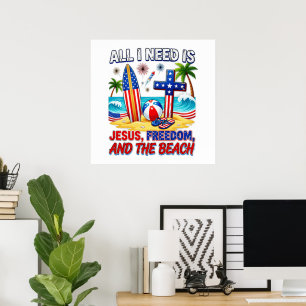 ALLES WAS ICH BRAUCHE IST JESUS POSTER