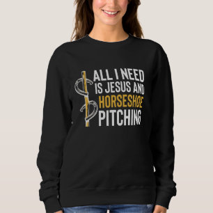 Alles was ich brauche ist Jesus und das Werfen von Sweatshirt