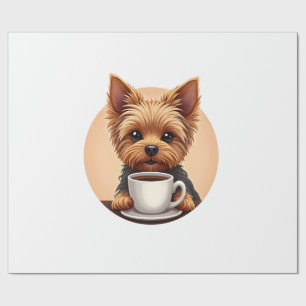 Alles was ich brauche ist Kaffee und mein Yorkie Geschenkpapier