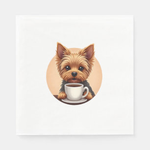 Alles, was ich brauche, ist Kaffee und meine Yorki Serviette