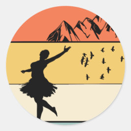 Alles, was ich brauche, ist Liebe und Hochland-Tan Runder Aufkleber