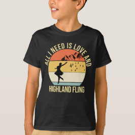 Alles, was ich brauche, ist Liebe und Hochland-Tan T-Shirt