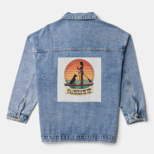 Alles was ich brauche ist mein Hund und Stand-Up-P Jeansjacke