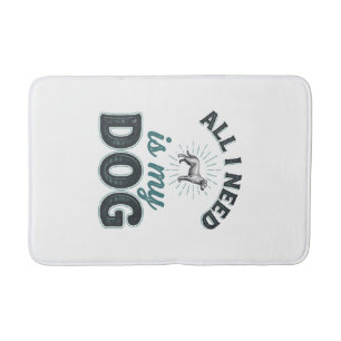 Alles, was ich brauche, ist mein Hund Vintage Grav Badematte