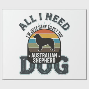 Alles, was ich brauche, ist mein Hund Vintage Grav Geschenkpapier