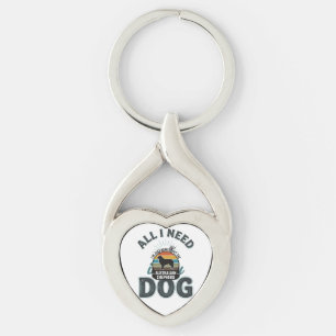 Alles, was ich brauche, ist mein Hund Vintage Grav Schlüsselanhänger