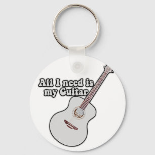 Alles was ich brauche ist meine Gitarre. Vintages Schlüsselanhänger