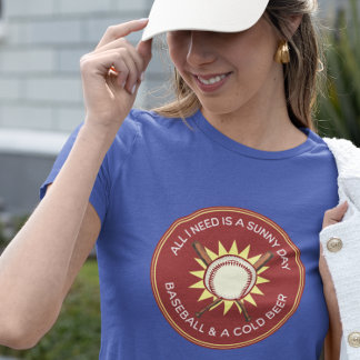 Alles was ich brauche ist Sonnentag, Baseball, Bie T-Shirt