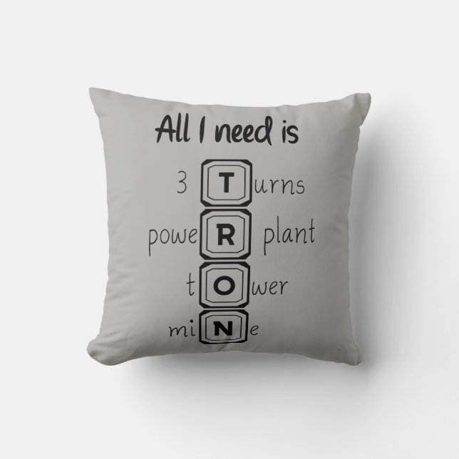 Alles was ich brauche ist TRON Kissen (Vorderseite)