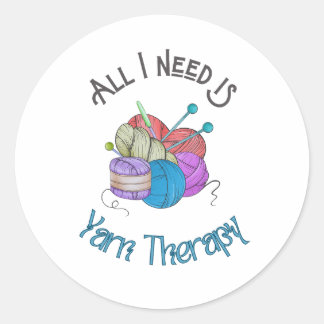 Alles, was ich brauche, ist Yarn Therapy Sticker