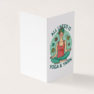 Alles, was ich brauche, ist Yoga und Yarne Phrase Visitenkarten