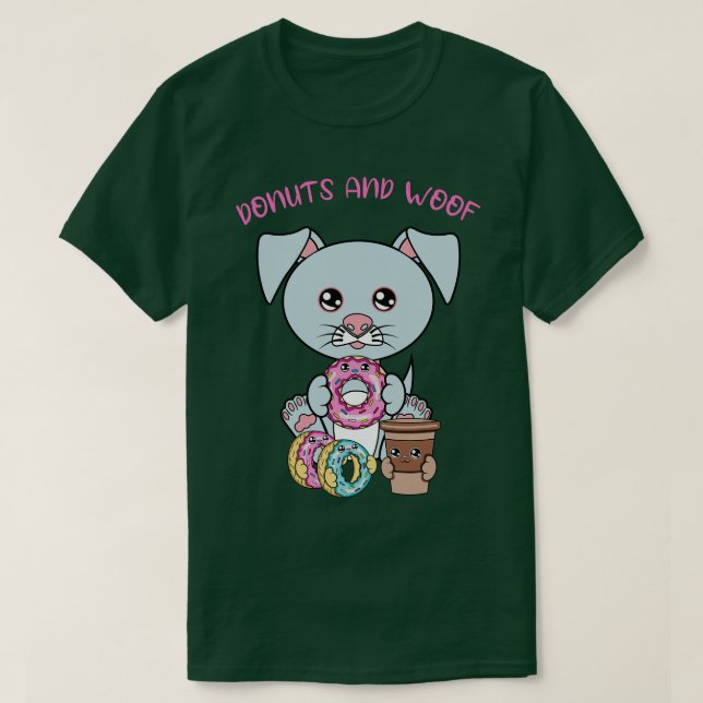 Alles, was ich brauche, sind Donuts und Hunde-Spen T-Shirt (Design vorne)