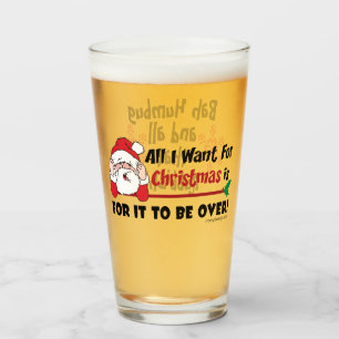 Alles, was ich für Weihnachten Bah Humbug Funny g Glas