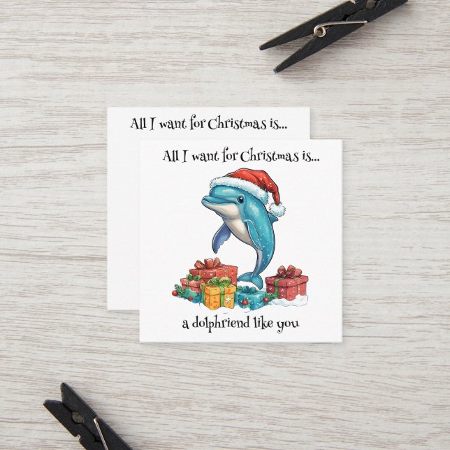 alles was ich für Weihnachten gewollt habe ist... Empfehlungskarte (Vorderseite/Rückseite Beispiel)