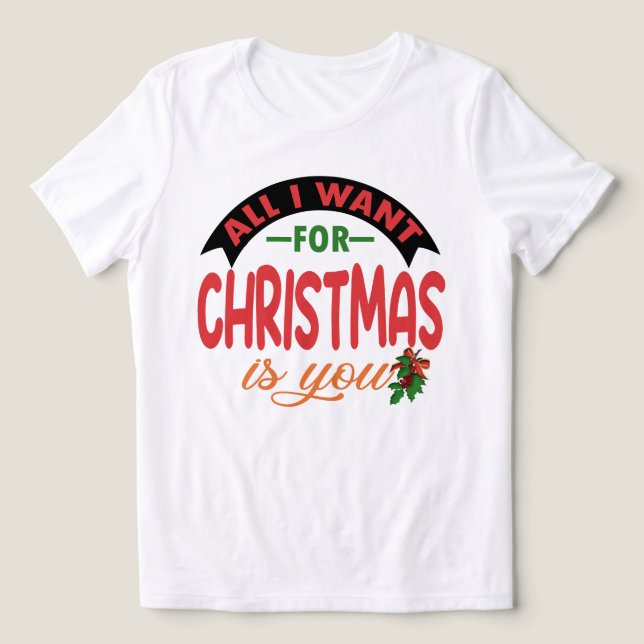alles, was ich für Weihnachten gewollt ist, dass S Tri-Blend Shirt (Design Vorderseite)