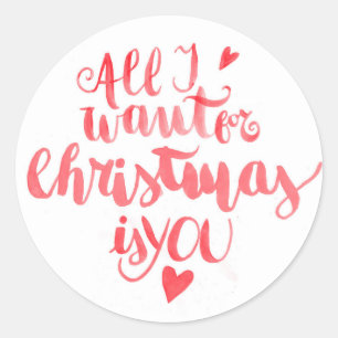 Alles, was ich für Weihnachtsaufkleber Gewollt hab Runder Aufkleber
