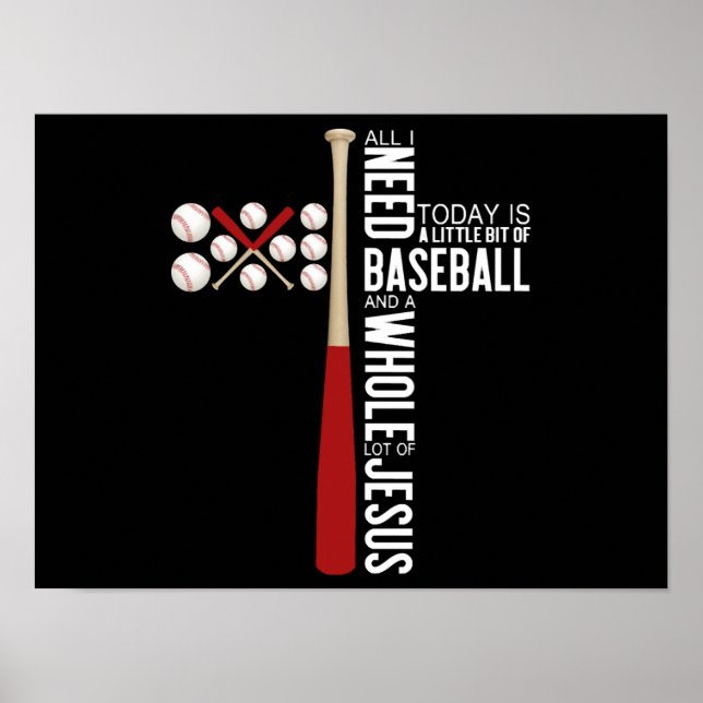 Alles, was ich heute brauche, ist Baseball und ein Poster (Vorne)