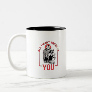 Alles, was ich heute will, bist du zweifarbige tasse