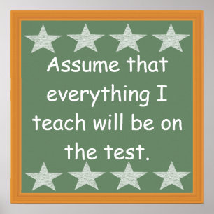 Alles, was ich lehre, wird getestet poster