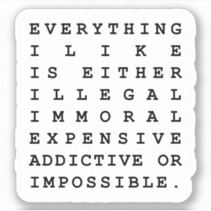 Alles, was ich mag aufkleber