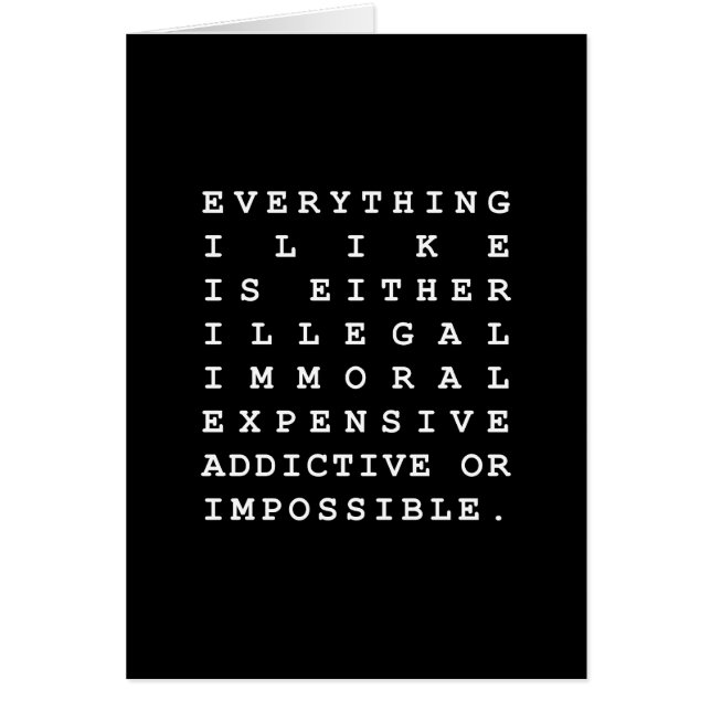 Alles, was ich mag Karte (Vorne)