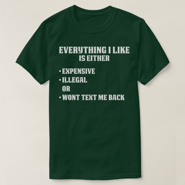 Alles, was ich mag T-Shirt (Design vorne)