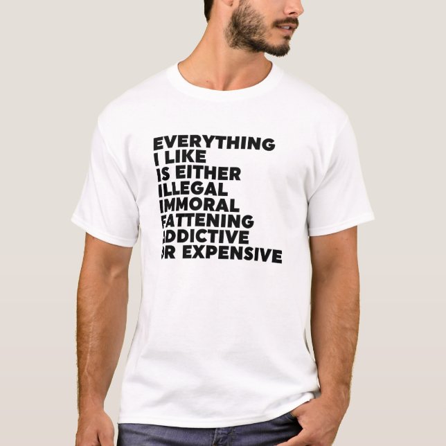 Alles, was ich mag T-Shirt (Vorderseite)