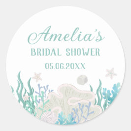 Alles, was ich Meer ist Liebe Beach Brautparty Runder Aufkleber