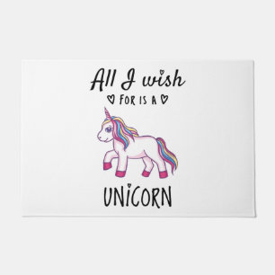 Alles, was ich mir wünsche, ist ein Einhorn Fußmatte