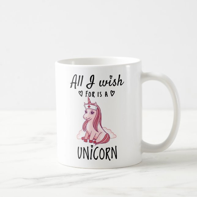 Alles, was ich mir wünsche, ist ein Einhorn Kaffeetasse (Rechts)
