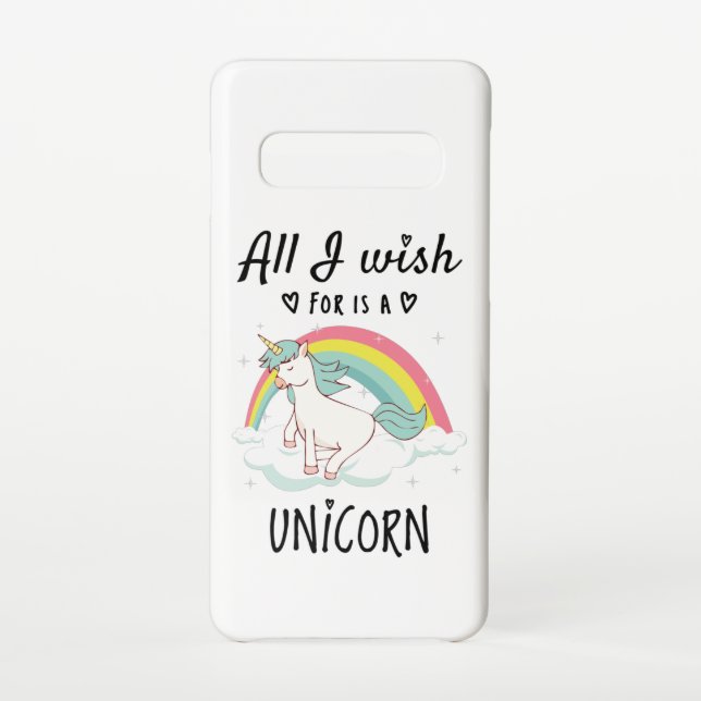 Alles, was ich mir wünsche, ist ein Einhorn Samsung Galaxy Hülle (Rückseite)