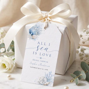 Alles, was ich sehe, ist Liebe Brautparty Blaue Wa Geschenkanhänger