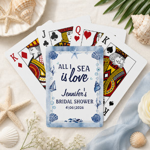 Alles was ich sehe ist Liebe Brautparty Wasserfarb Spielkarten