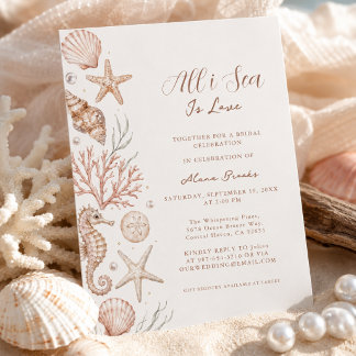 Alles, was ich sehe, ist Liebe Coastal Neutral She Einladung