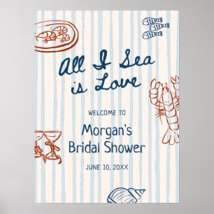 Alles, was ich sehe, ist Liebe Downloadbarer Willk Poster