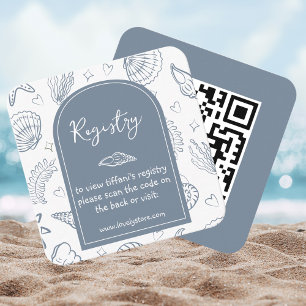 Alles, was ich sehe, ist Liebe Dusty Blue QR-Code Begleitkarte