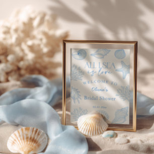 Alles, was ich sehe, ist Liebe Muscheln Junggesell Poster