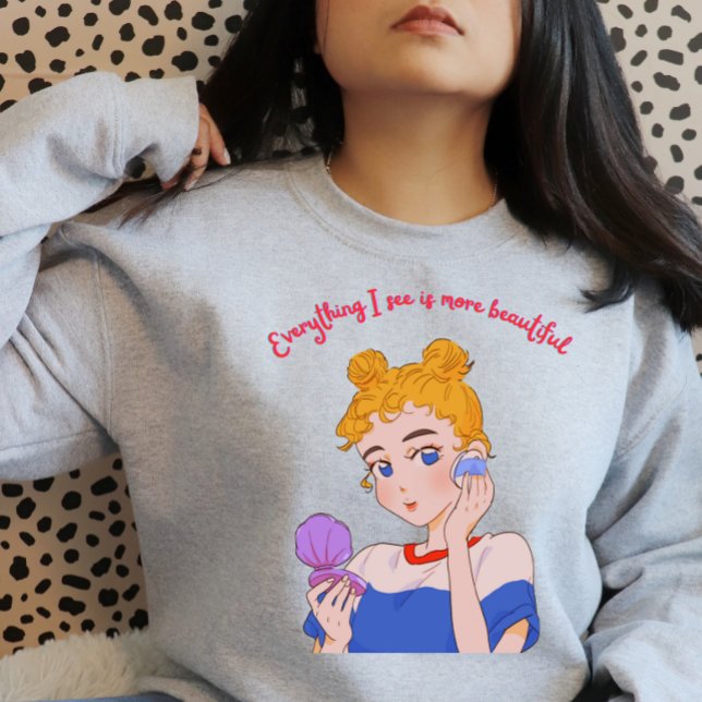 Alles, was ich sehe, ist schöner - trendig und sch Tri-Blend shirt (Everything I See Is More Beautiful - Trendy Aesthetic Design for T-Shirts and Accessories)