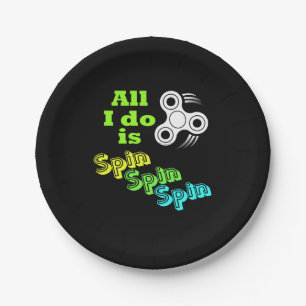 Alles, was ich tue, ist die Spin-Fidget-Spinner Pappteller