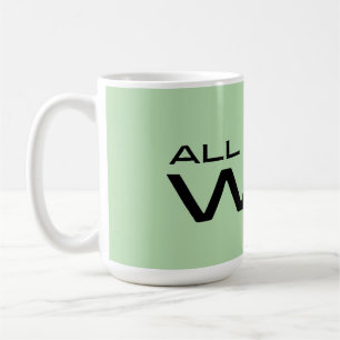 "Alles was ich tue ist Gewinnen" Minimalistische M Kaffeetasse