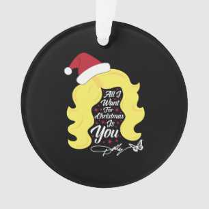 Alles, was ich Weihnachten Dolly Wig Gewollt habe Ornament