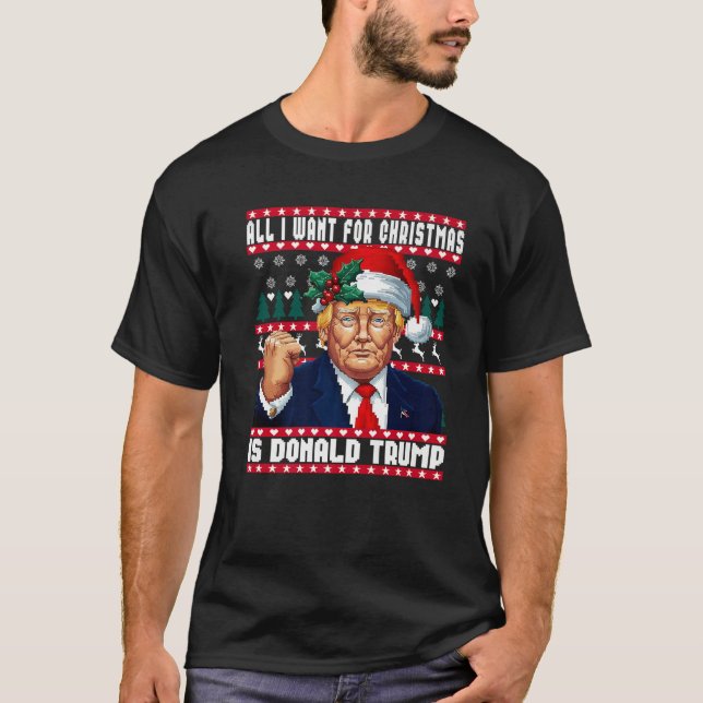Alles, was ich Weihnachten Wollte, ist Donald Trum T-Shirt (Vorderseite)