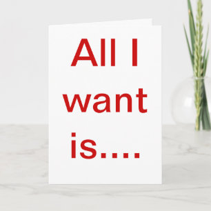 Alles, was ich Wollte, ist ein neues Auto Feiertagskarte