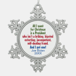 Alles, was ich zu Weihnachten Gewollt habe, ist Jo Schneeflocken Zinn-Ornament