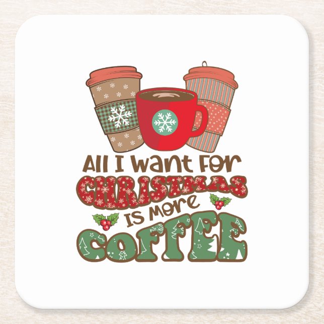 Alles, was ich zu Weihnachten Gewollt habe, ist me Rechteckiger Pappuntersetzer (Vorderseite)