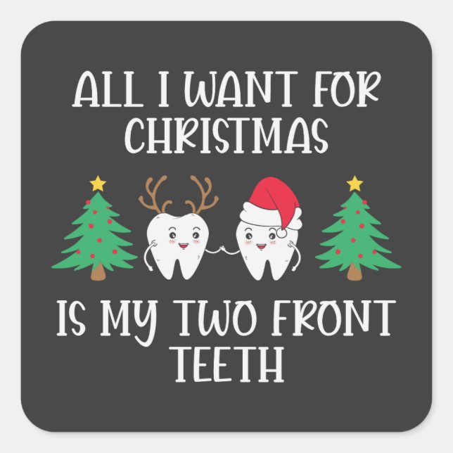 Alles, was ich zu Weihnachten Gewollt habe, sind m Quadratischer Aufkleber (Vorderseite)