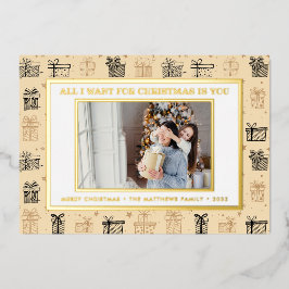 Alles, was ich zu Weihnachten Gewollt habe, sind S Folien Feiertagskarte