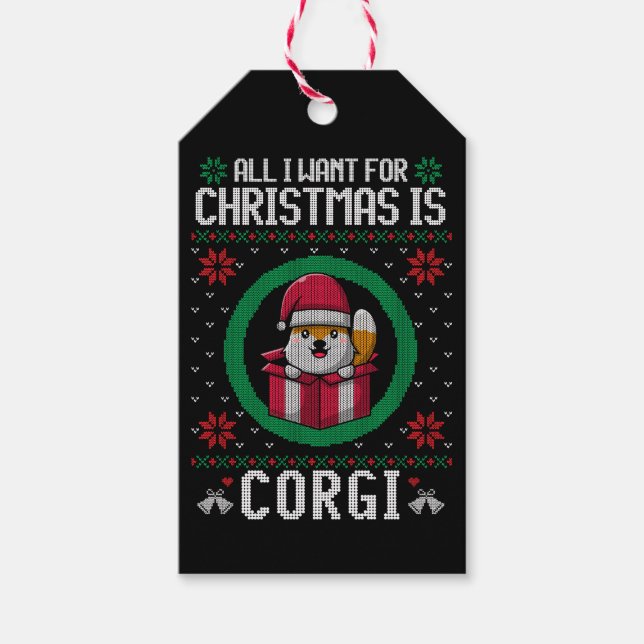 Alles, was ich zu Weihnachten gewollt ist Niedlich Geschenkanhänger (Vorderseite)