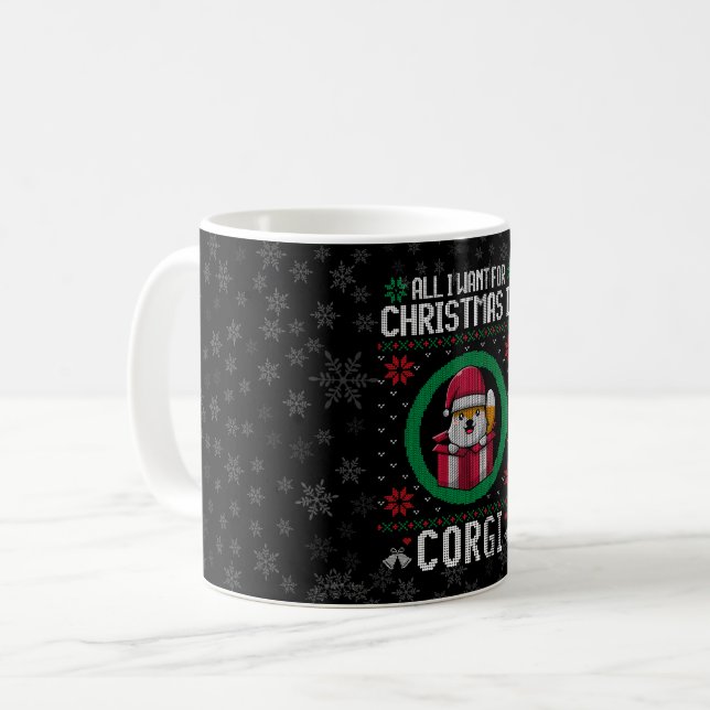 Alles, was ich zu Weihnachten gewollt ist Niedlich Kaffeetasse (Vorderseite Links)